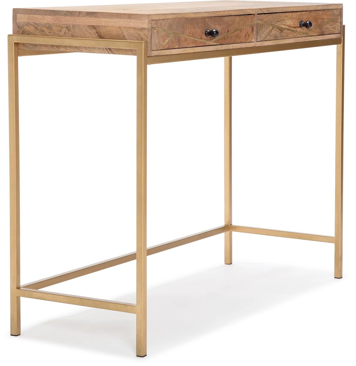 Solid Wood Console Table with 2 Drawers O3573