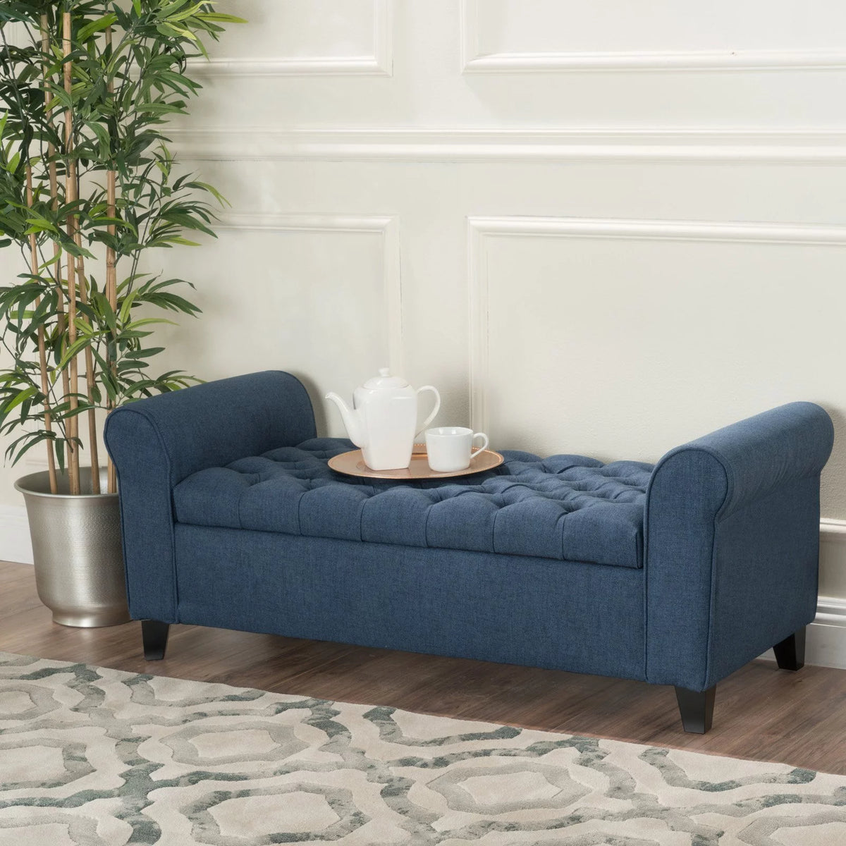 Fabric Indoor Storage Bench C143138