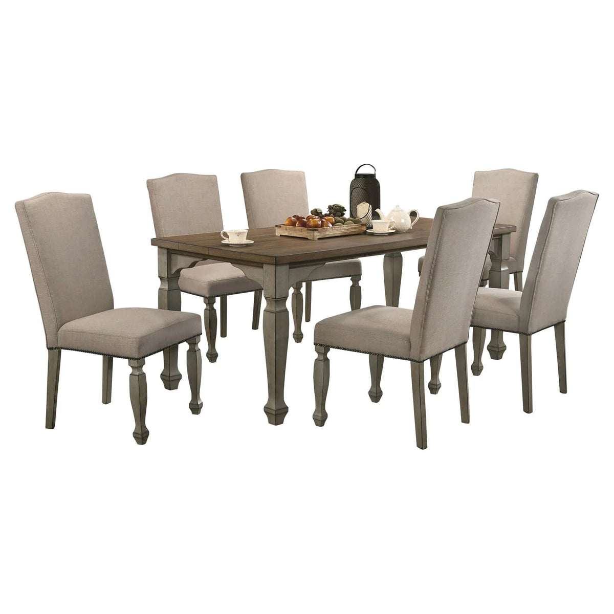 Antique Gray 7-Piece Dining Set T967