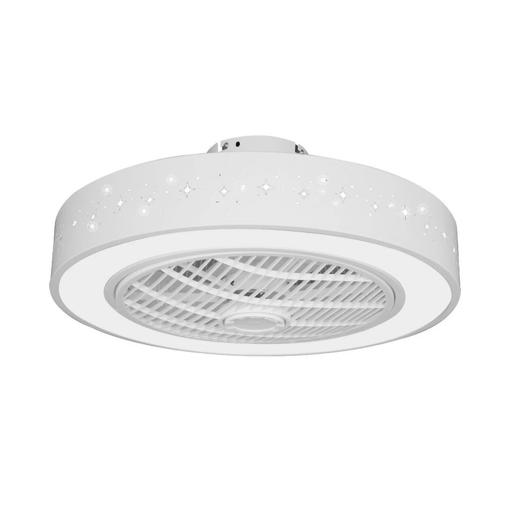 Round LED Ceiling Fan Light Lamp 3 Speed Dimmable E72324