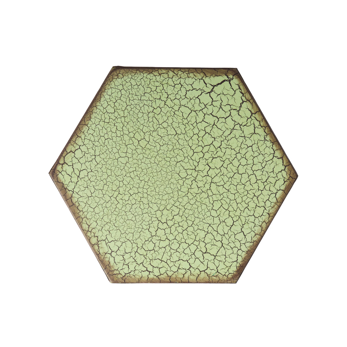 14" Hexagon Iron Side Table I398