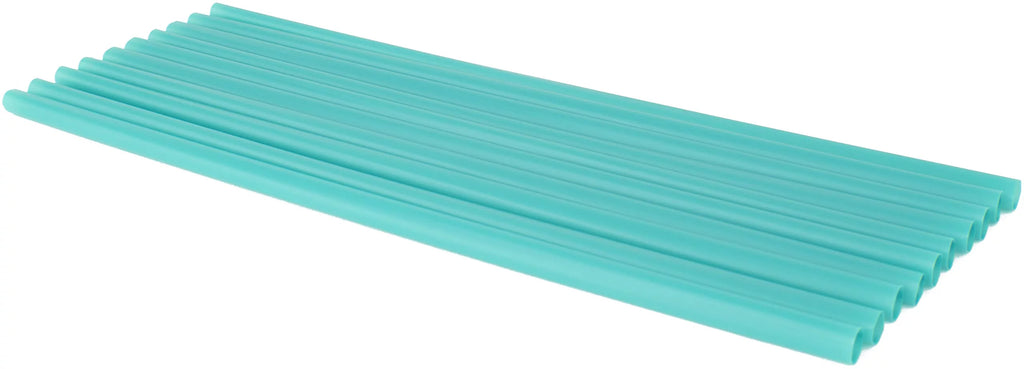 Pack of 250 Jumbo Aqua Unwrapped Plastic Drinking Straws Z46020