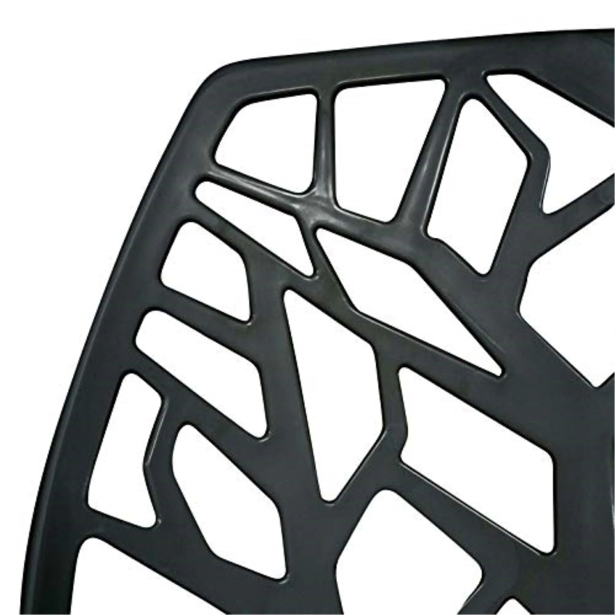 Solid Black Plastic Dining Chair Set of 4 I40095