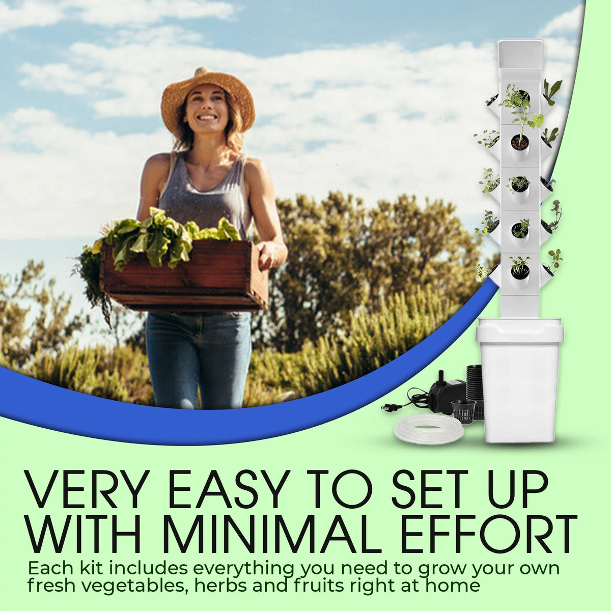Hydroponic 20 Plant Tower Kit P8692