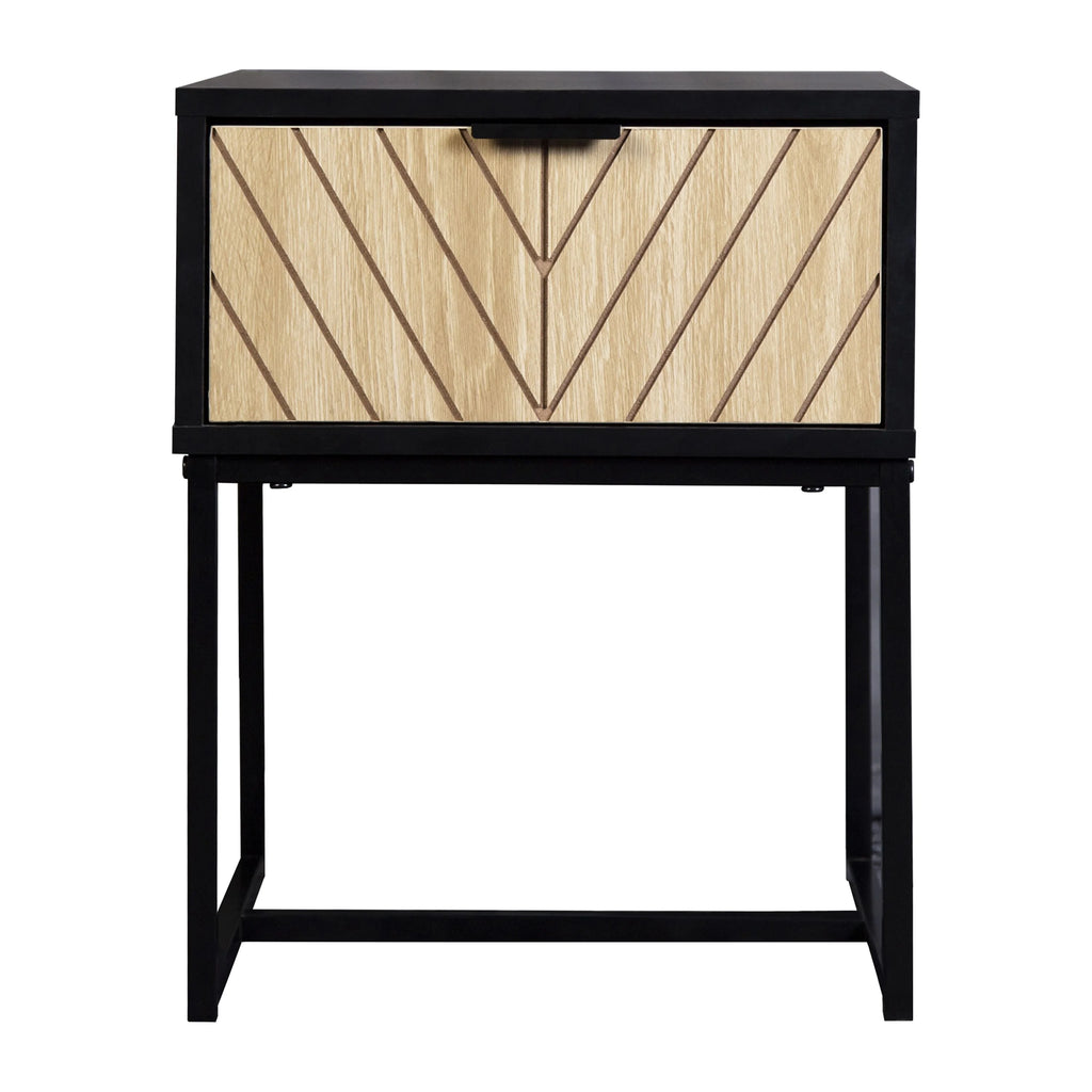 Coastal Modern Console Table with Wood Drawer O990123