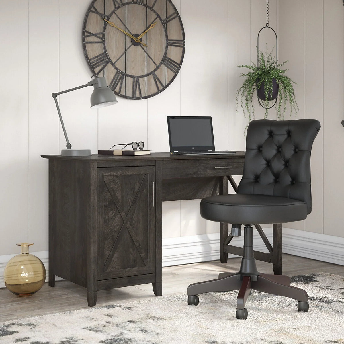 Computer Desk with Storage and Office Chair V9160