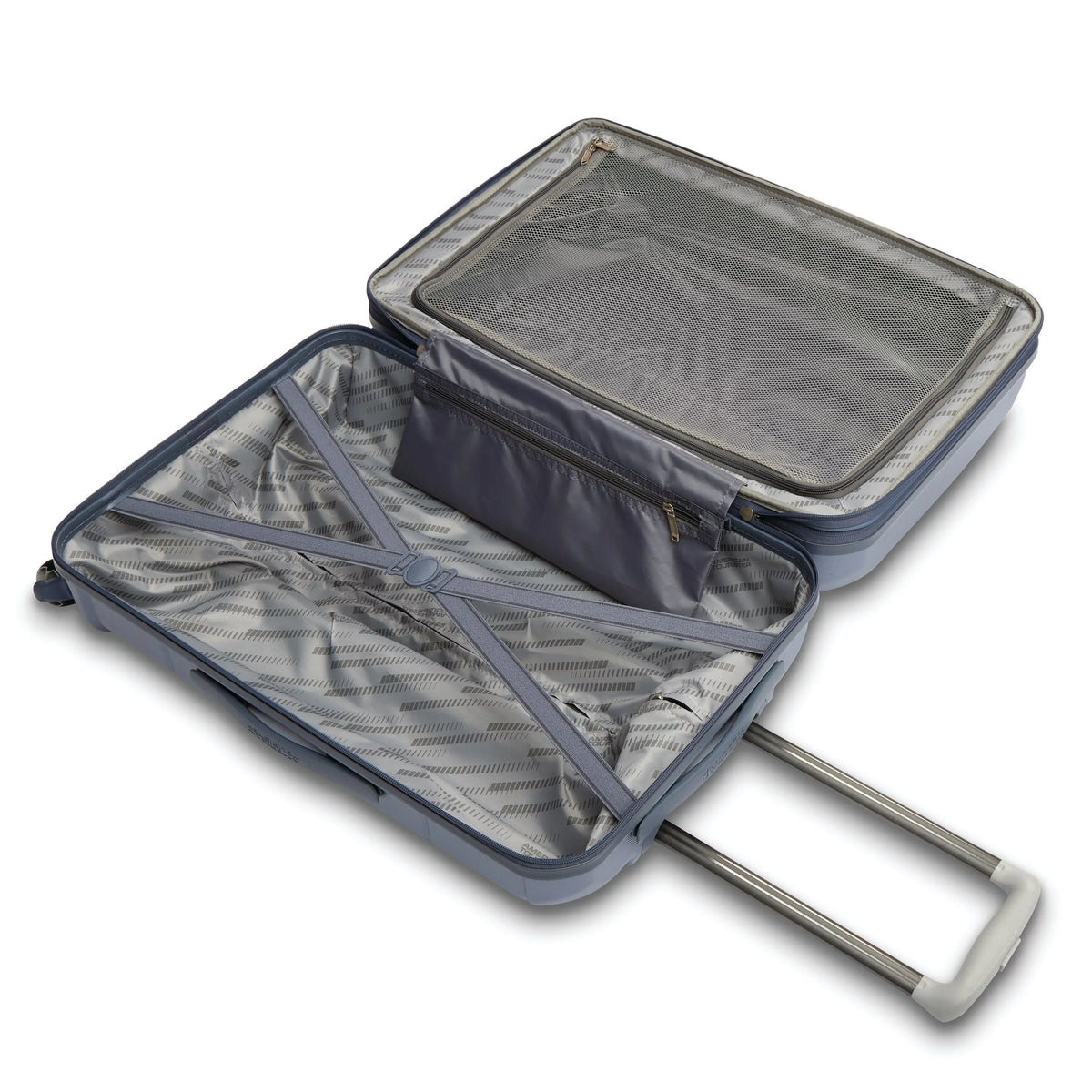 Slate Blue Hardside Medium Checked Spinner Luggage K251