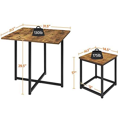 Industrial Dining Table Set for 4 with 4 Stools P512