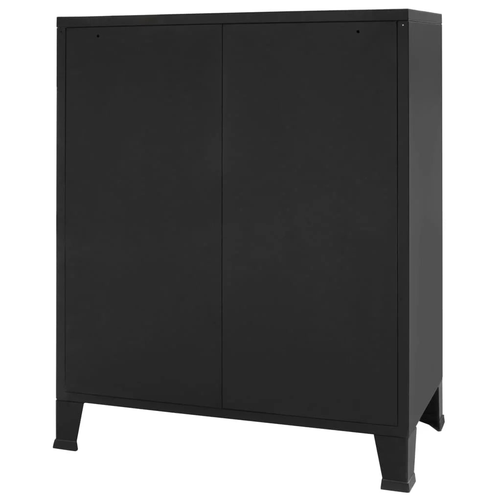 Black 4 Drawer Metal Dresser W990