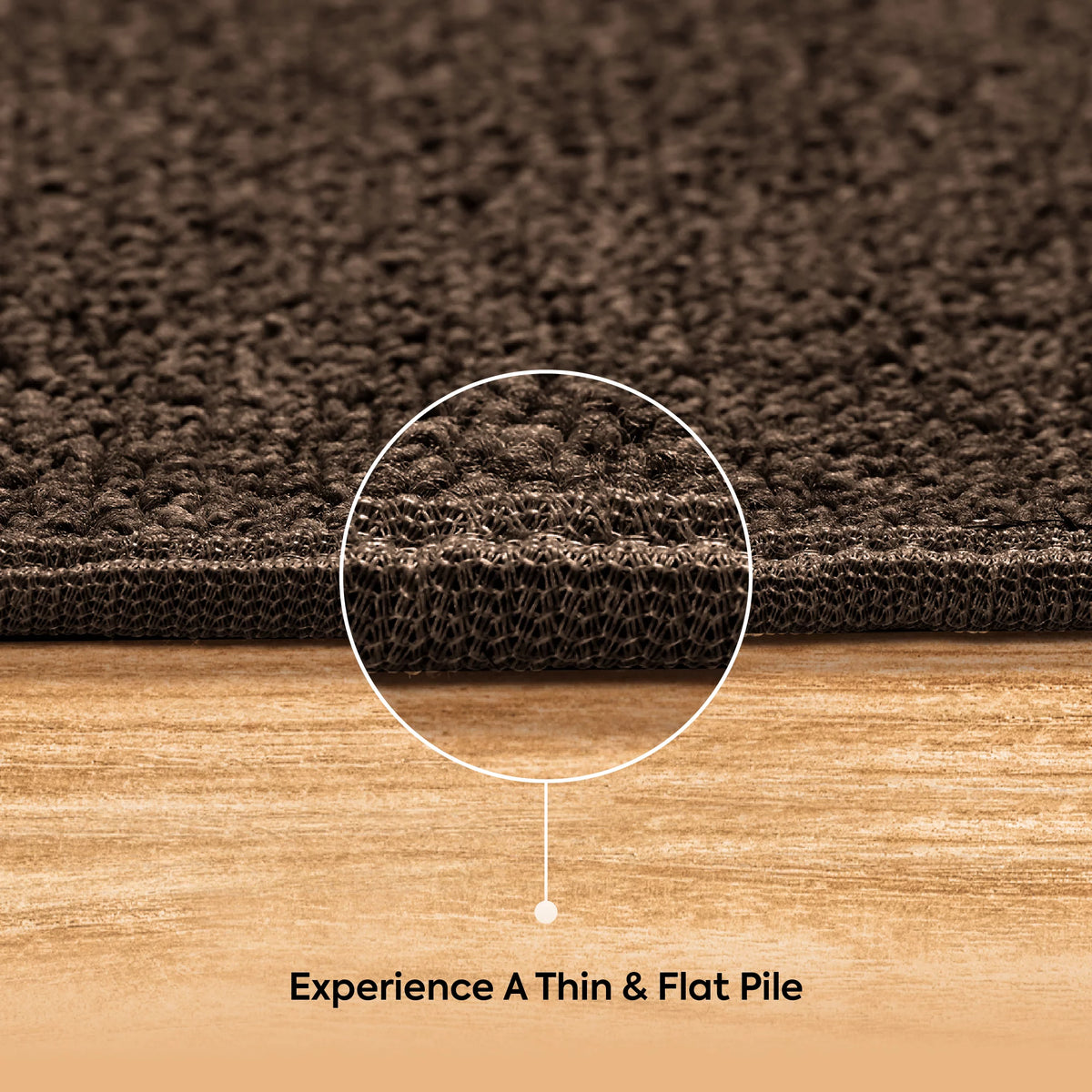 Chocolate 2' x 2' Square Indoor/Outdoor Area Rug V136002