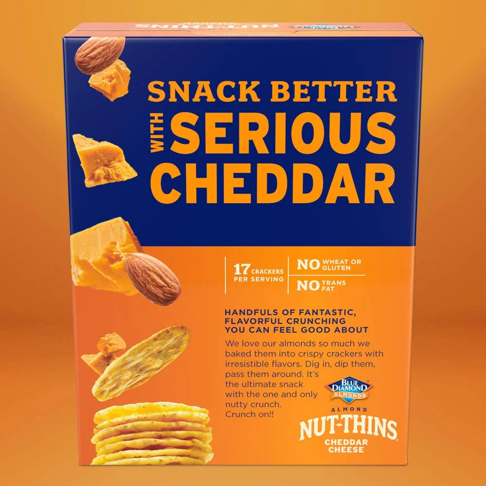 Cheddar Cheese Rice Cracker Snacks 4.25 oz Pack of 4 B731210