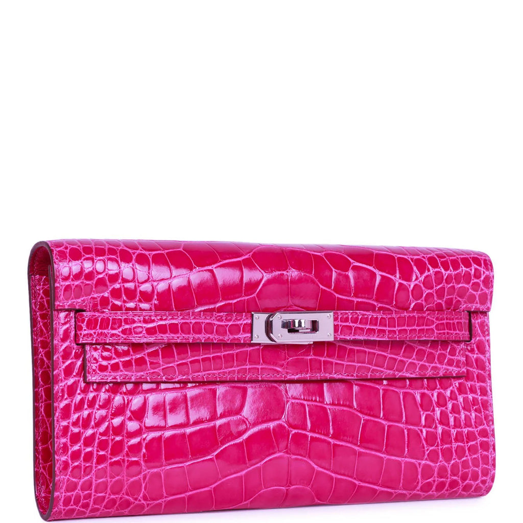 Pre-owned Shiny Alligator Wallet J2454