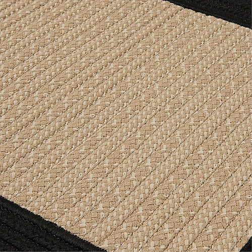 3' x 5' Black Braided Rug A5074