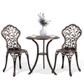 3 Piece Bronze Cast Aluminum Outdoor Bistro Table Set K65182
