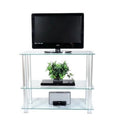 42 in. Glass and Aluminum TV Stand O41965