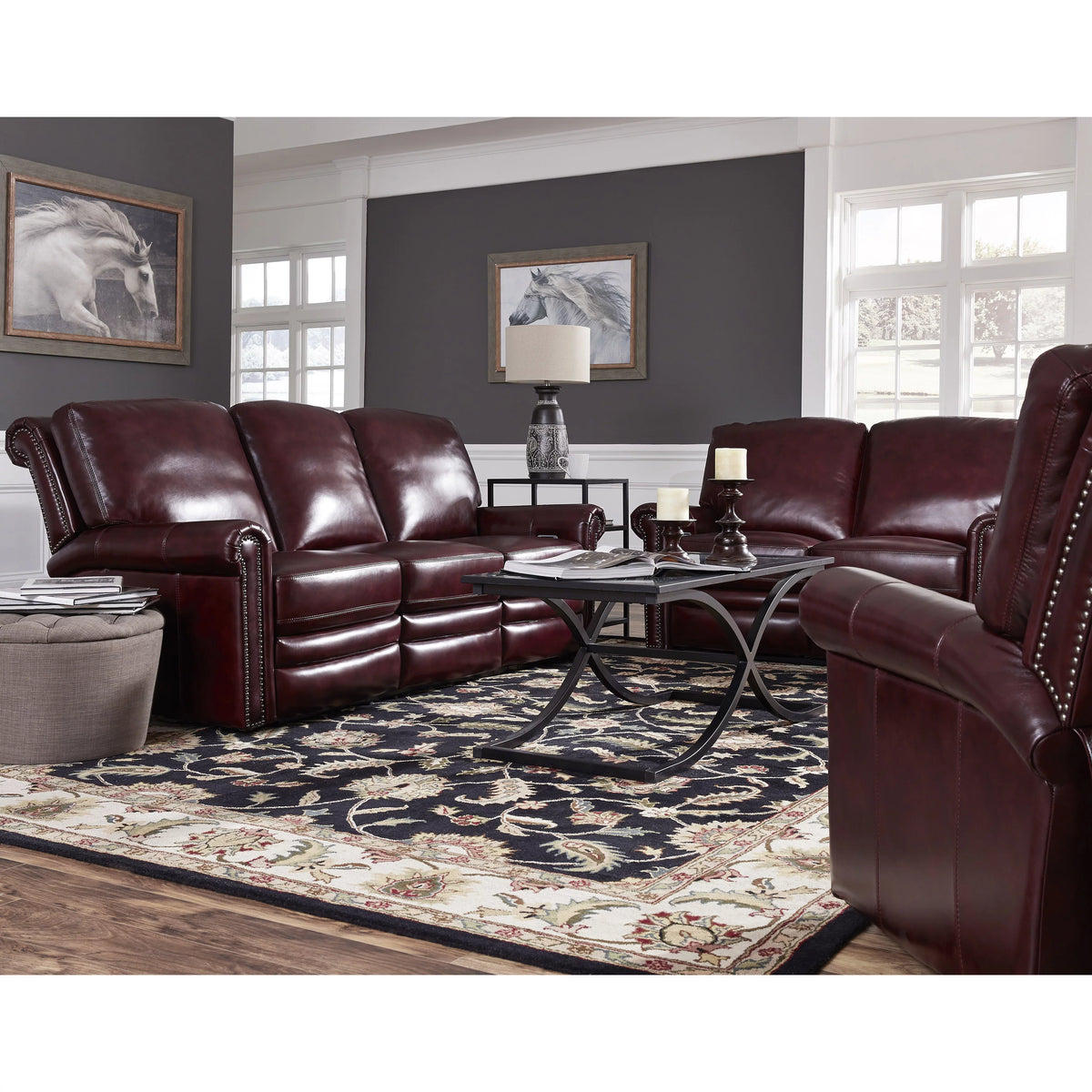 Leather Power Reclining Sofa N271566