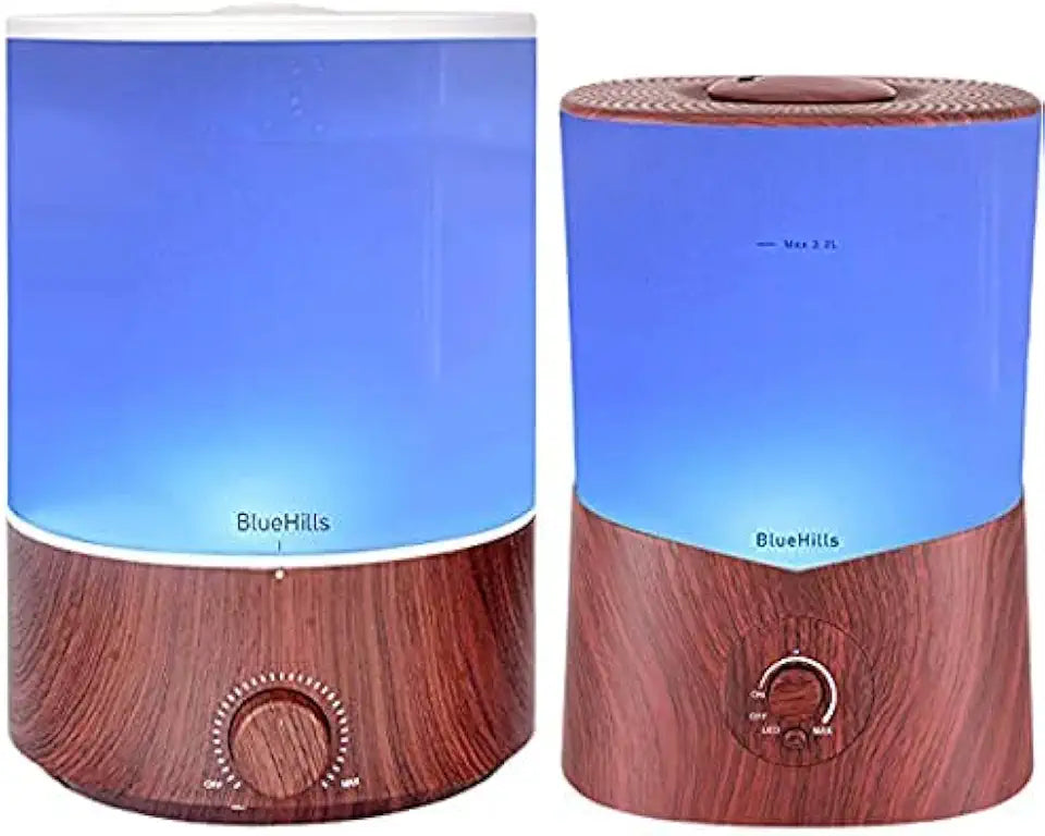 Large Essential Oils Diffusers 4000 ML and 3000 ML Set of 2 Dark Wood Grain U976413