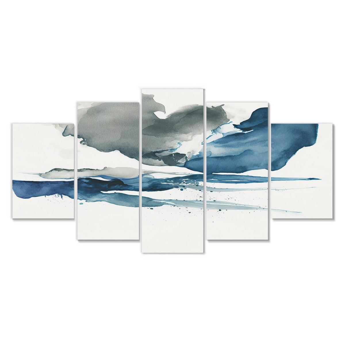 Abstract Liquid Ink Multipanel Wall Decor 48 In. Wide X 28 In. High A6898