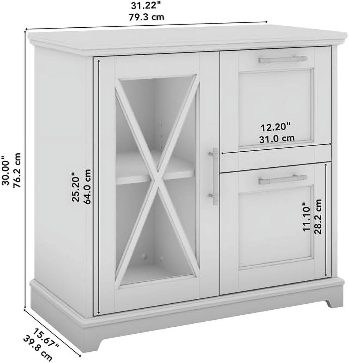 Lateral File Cabinet With Shelves P9288