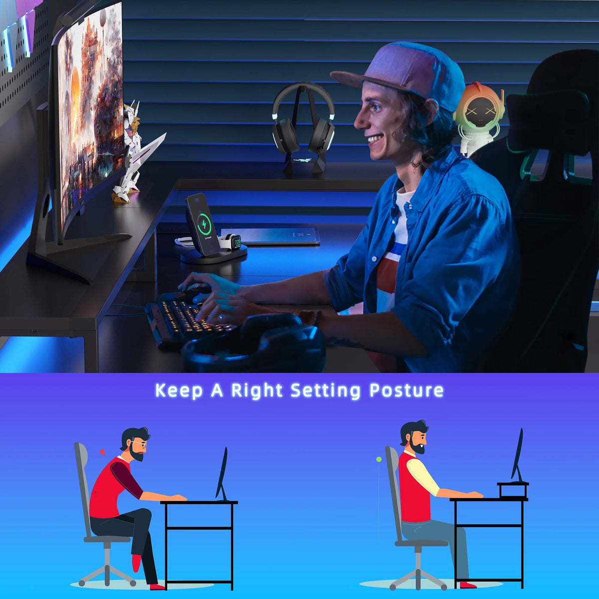 Black L Shaped Desk with Storage Shelves and Drawer T3477