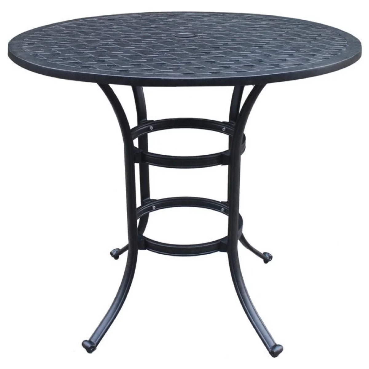 42" Aluminum Round Bar Table with Umbrella Hole J48900