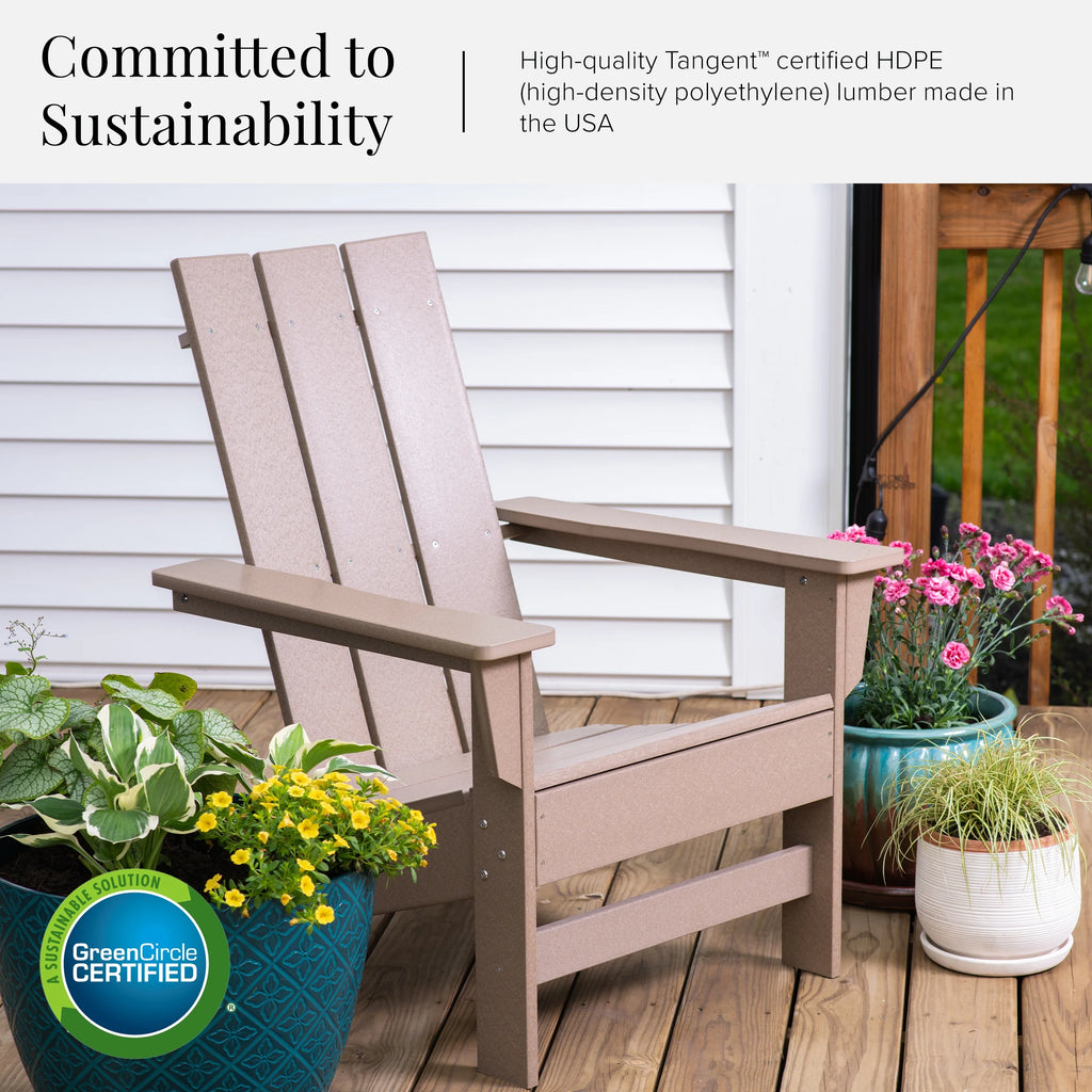Set of 4 Oversized All-Weather Adirondack Chairs X3984