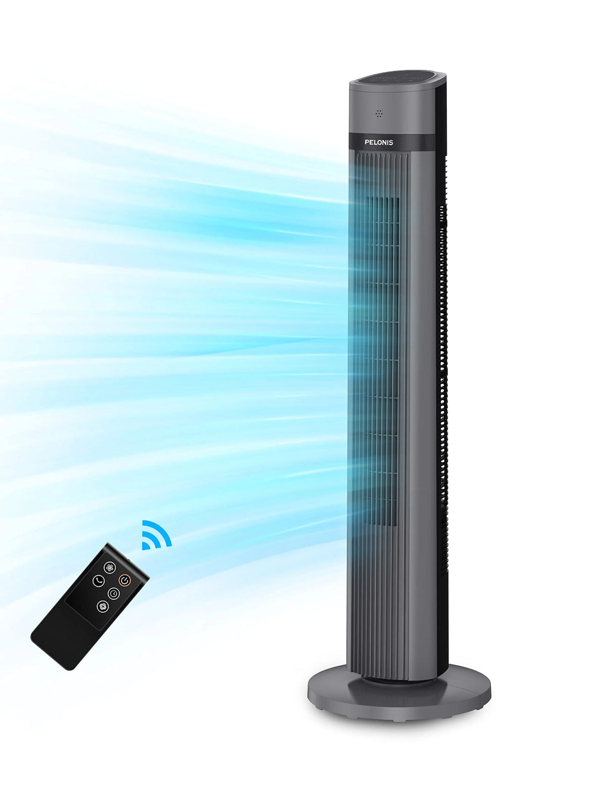 40'' Oscillating Tower Fan with Remote Control, Black L1499