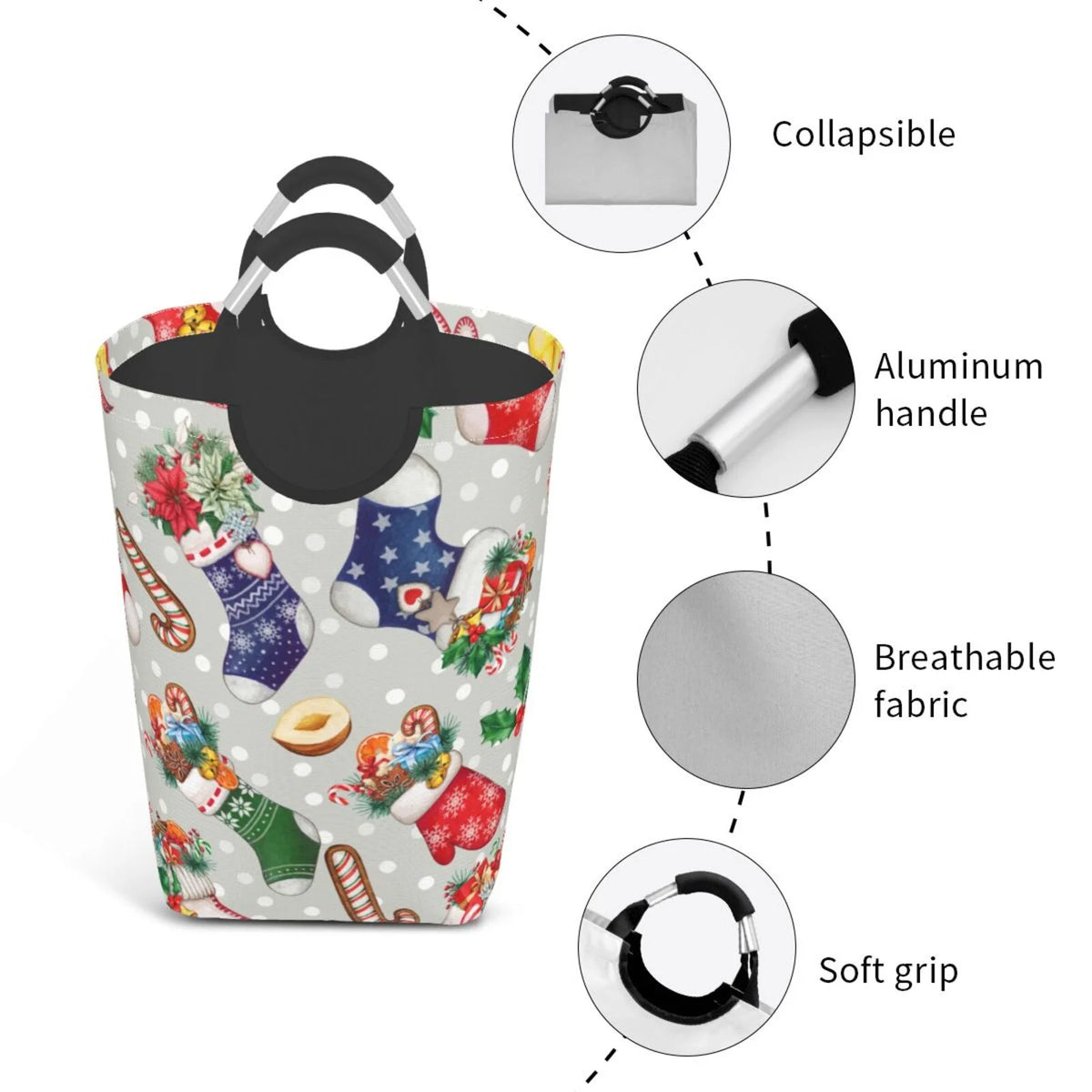 Collapsible Laundry Basket Hamper 50L D825