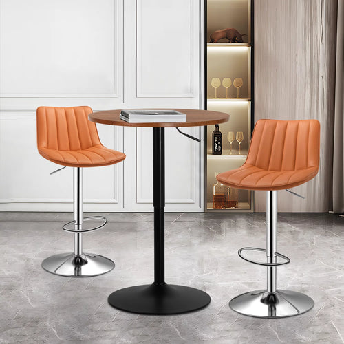 3 Pieces Bar Table and Chair Set Brown A306582