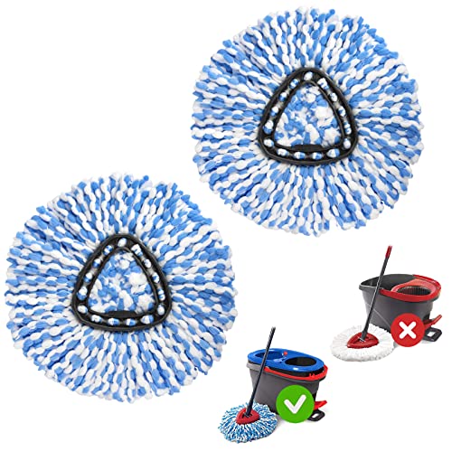 Spin Mop Head Replacement Base Handle 4 Mop Replace Heads Combo Set T959896
