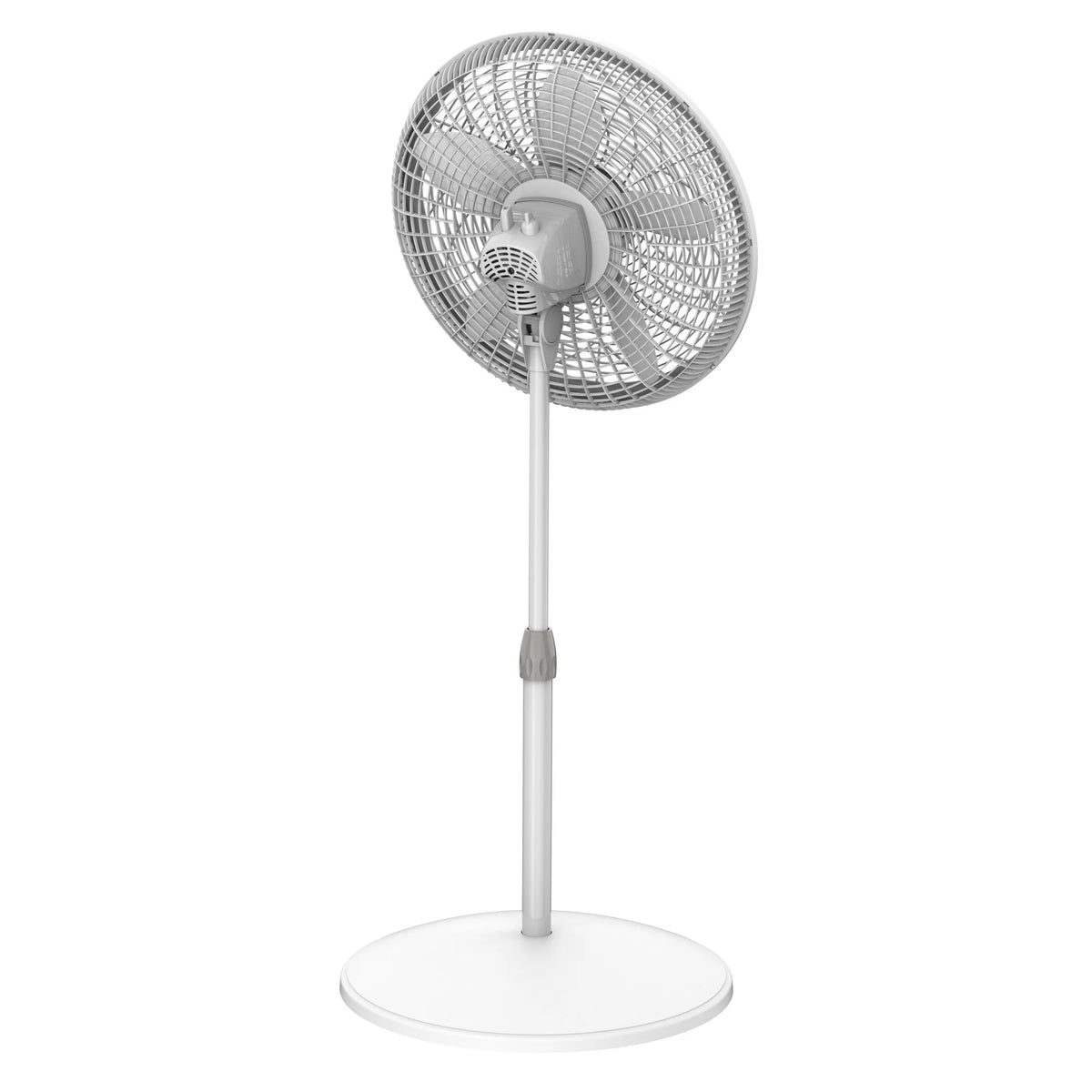 18" Oscillating 3-Speed Pedestal Fan, White Y49209
