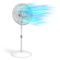 18" Oscillating 3-Speed Pedestal Fan, White Y49209