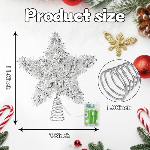 Rattan Christmas Tree Topper Star with 50 LED Light U8626
