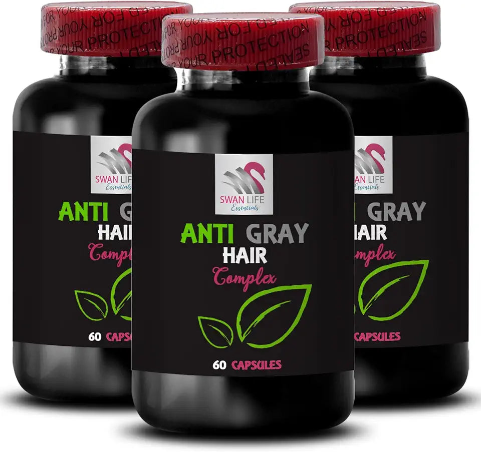 Anti Gray Hair Supplement 180 Capsules X5938