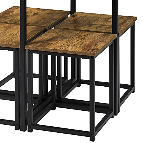 Industrial Dining Table Set for 4 with 4 Stools P512