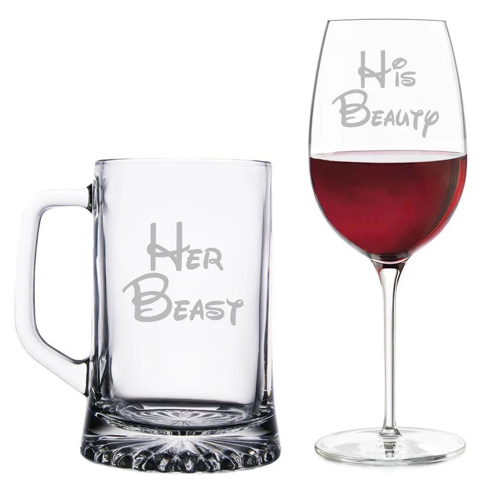 Beer Mug and Wine Glass Set O211