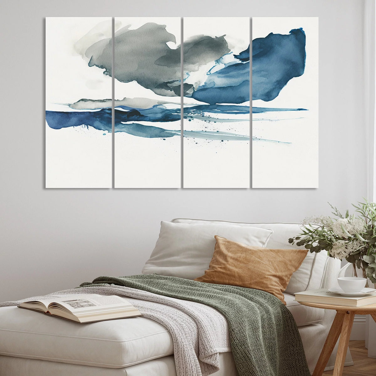 Abstract Liquid Ink Multipanel Wall Decor 48 In. Wide X 28 In. High A6898