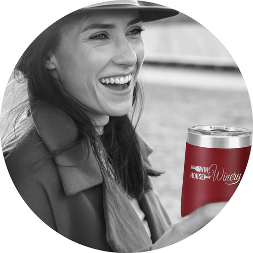 12 oz Stainless Steel Double Walled Wine Tumbler W77463