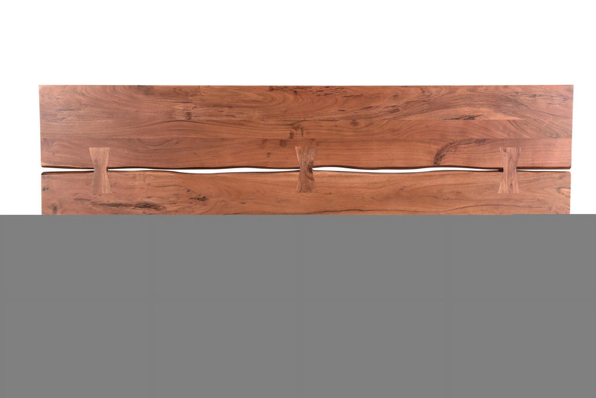 King Size Brown Solid Wood Bed D46361