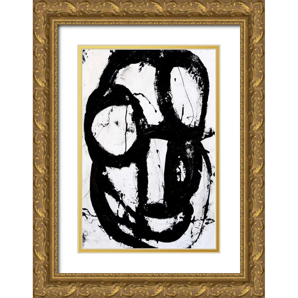 Gold Ornate Wood Framed Art Print Ace of Spades III R644993