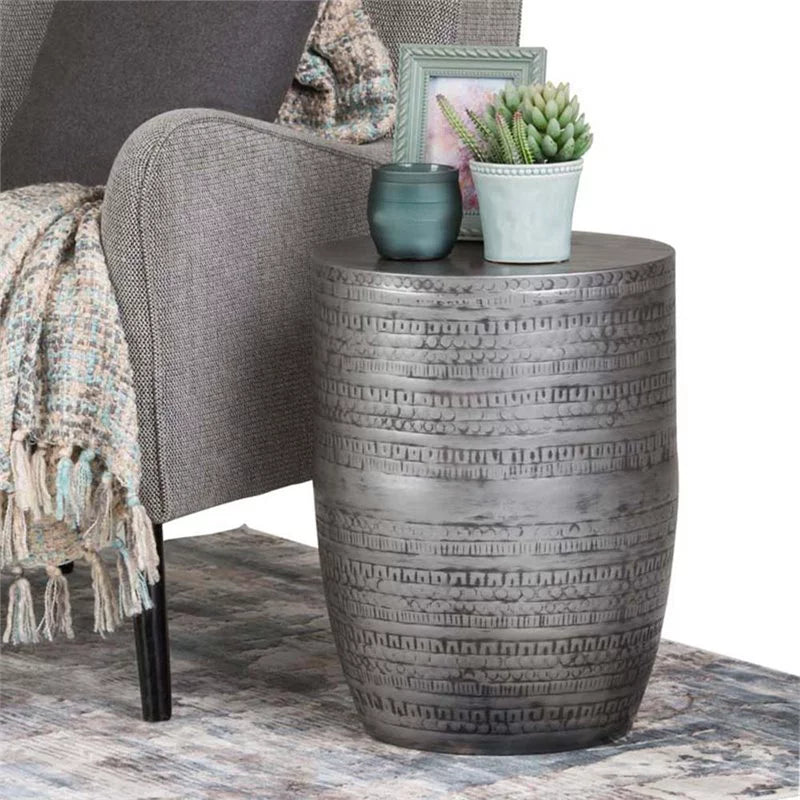 15" Metal Accent Side Table V371464