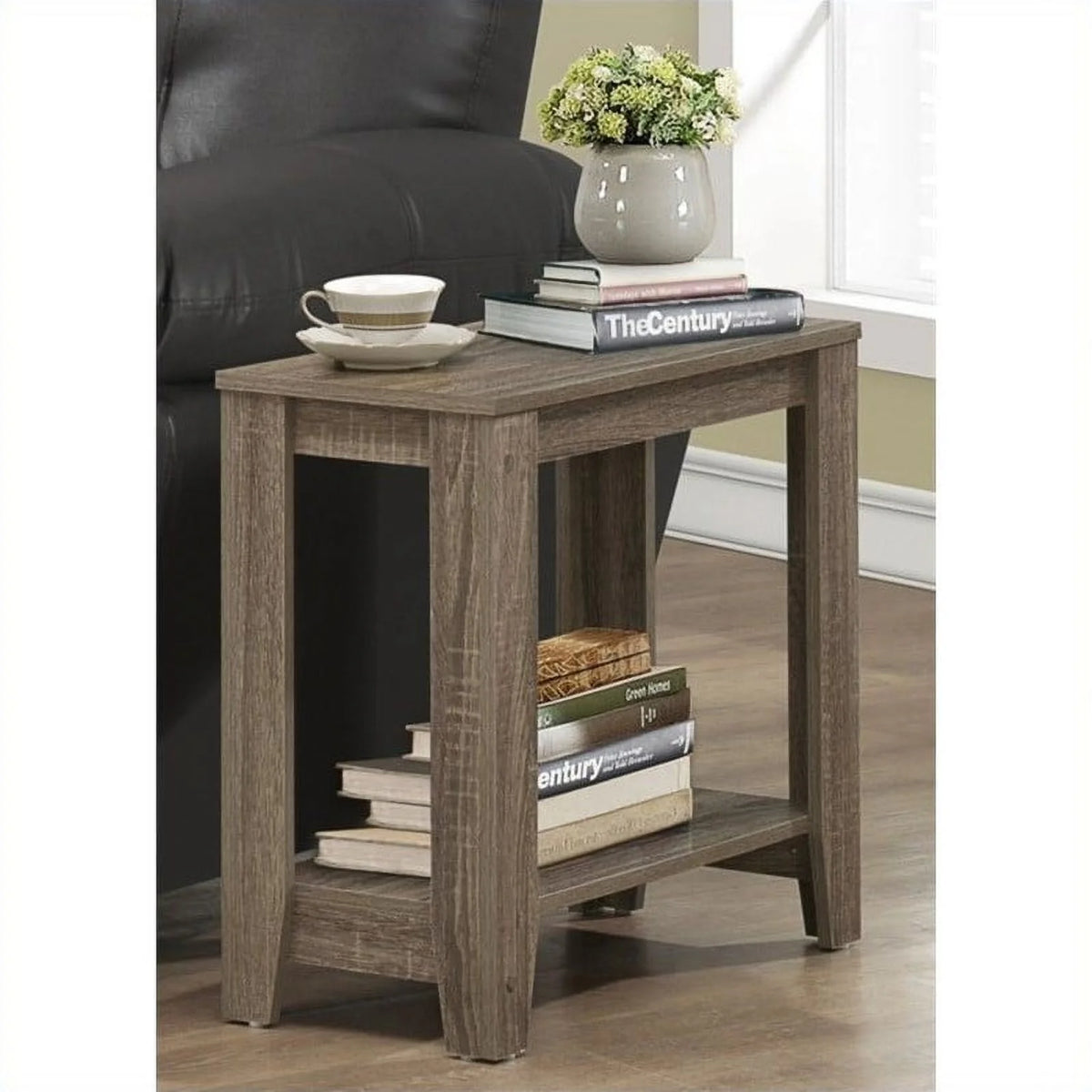 Dark Taupe Accent Side Table Set of 2 R593