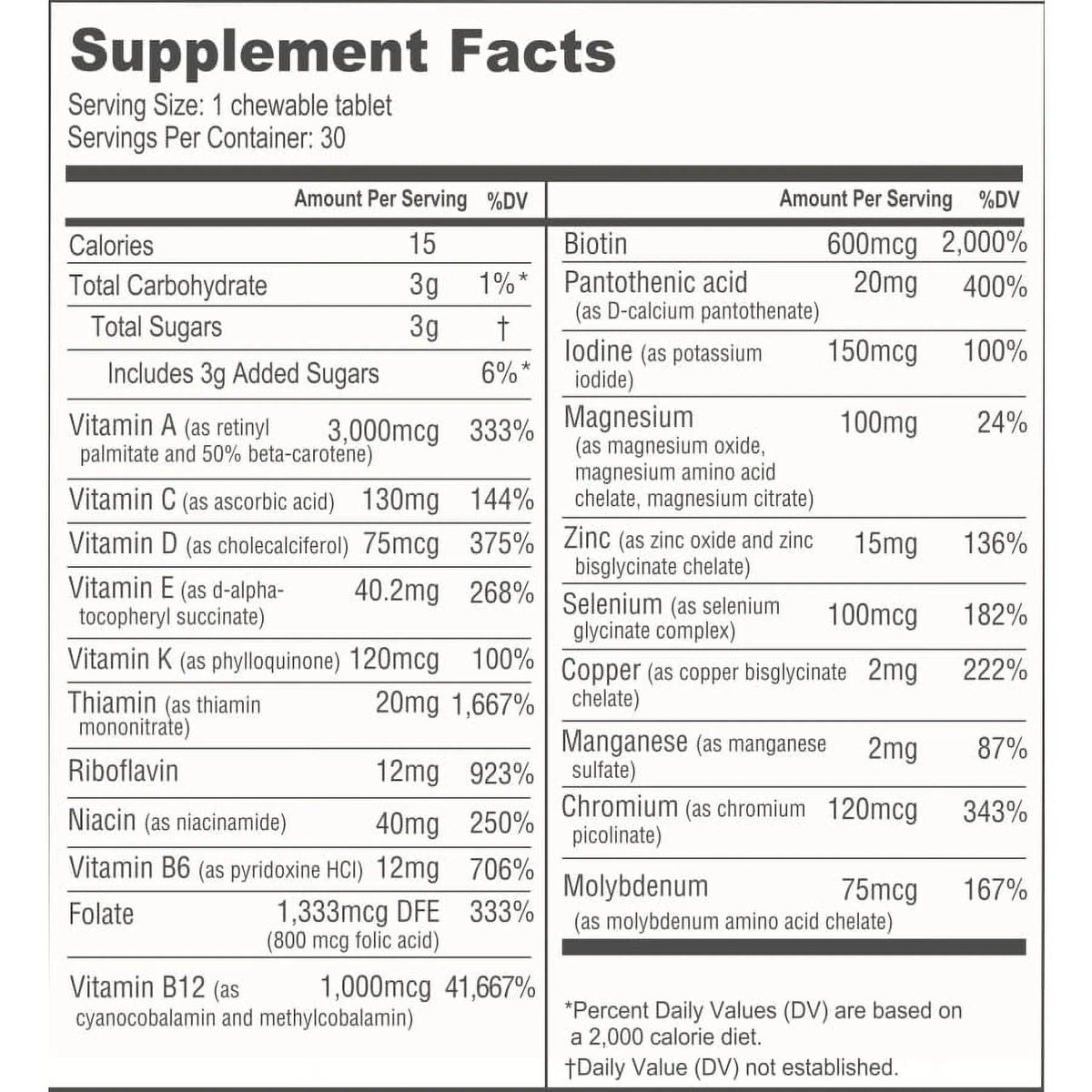 Chewable Bariatric Multivitamin 3-Month Supply W98944