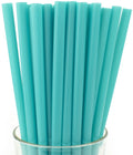 Pack of 250 Jumbo Aqua Unwrapped Plastic Drinking Straws Z46020