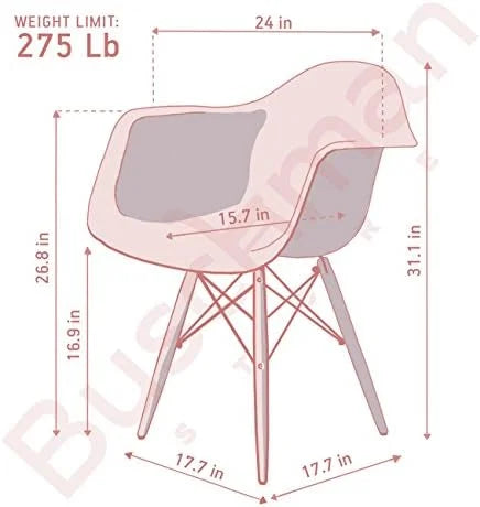 Yellow Set of Two Wooden Legs Chairs R395141