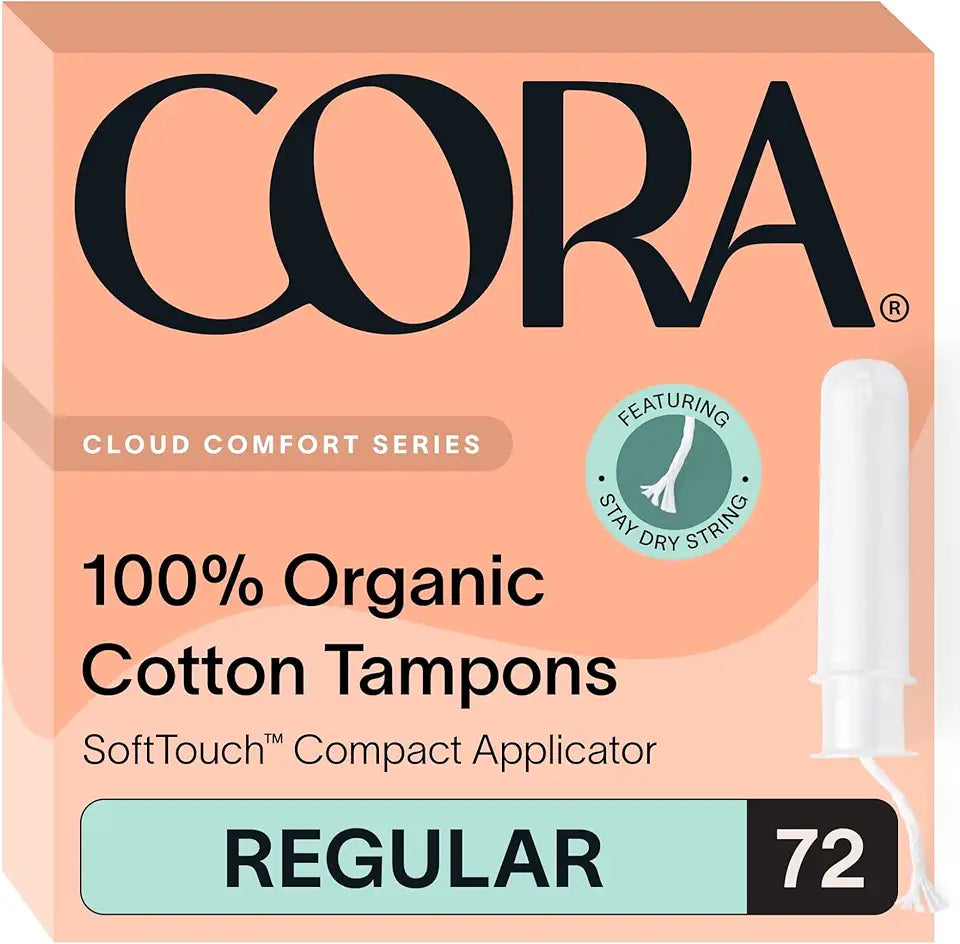 Organic Cotton Regular Applicator Tampons 72 Total Q30407