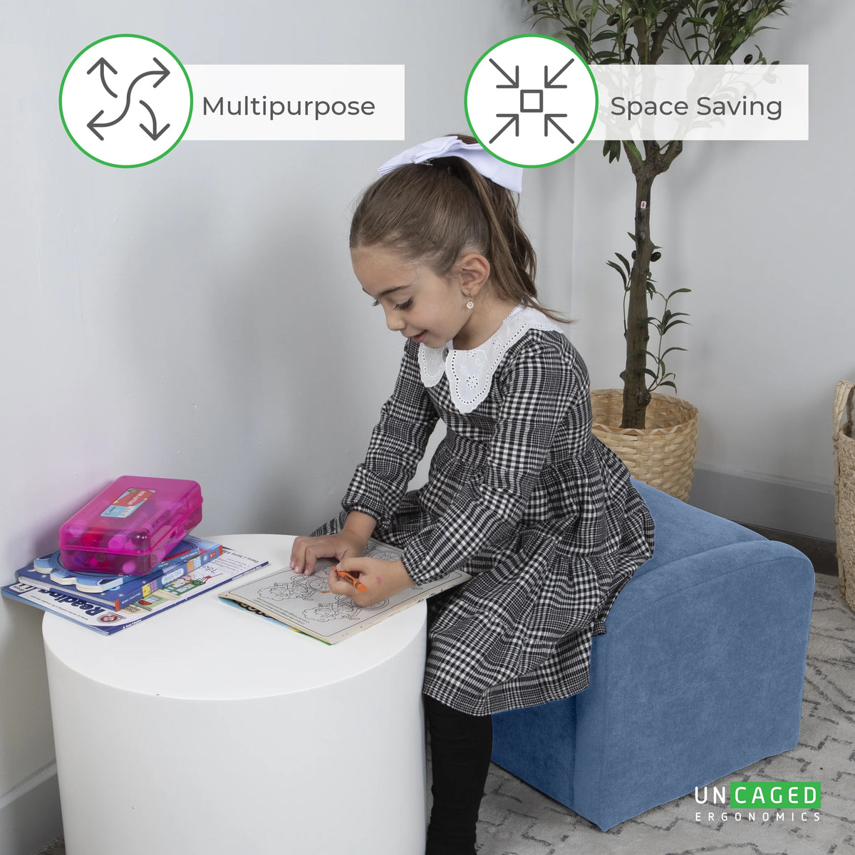 Kids Sofa Chair Folding Ottoman X582390