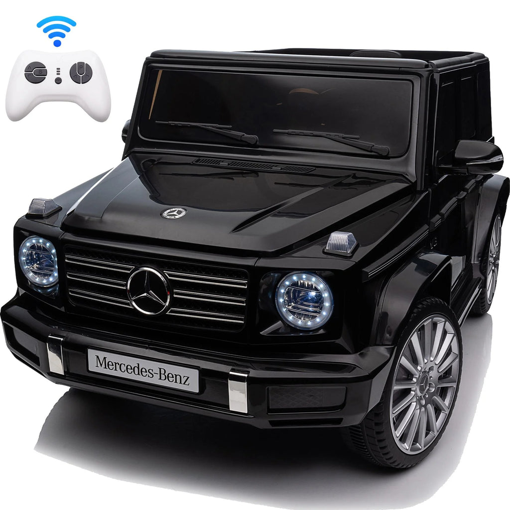 24V Remote Control Battery Powered Ride On Car with Bluetooth MP3 LED Lights Black W3004