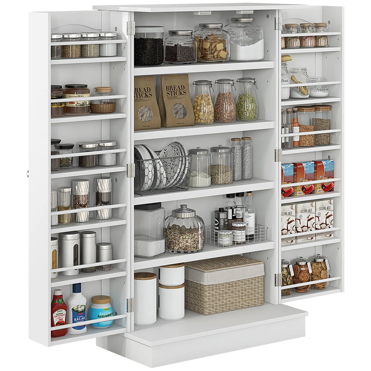 Kitchen Pantry Storage Cabinet with 5-tier Shelving K1236