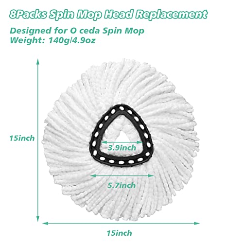 10 PCS Microfiber Spin Mop Replacement Head O914